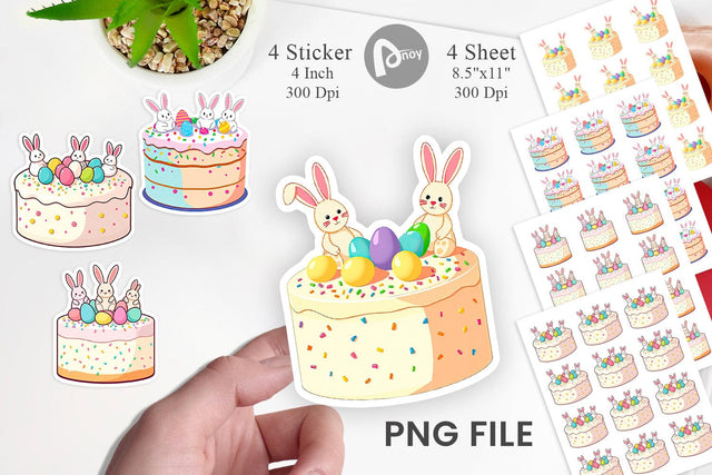 Easter Cake Sticker Sublimation artnoy 