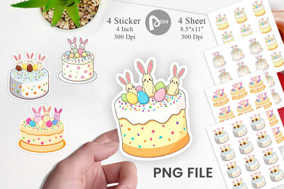 Easter Cake Sticker Sublimation artnoy 