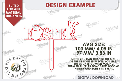 Easter Cake Topper Laser Cut. Easter Decor SVG SVG Evgenyia Guschina 