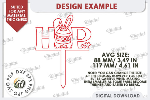 Easter Cake Topper Laser Cut. Easter Decor SVG SVG Evgenyia Guschina 