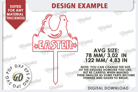 Easter Cake Topper Laser Cut. Easter Decor SVG SVG Evgenyia Guschina 