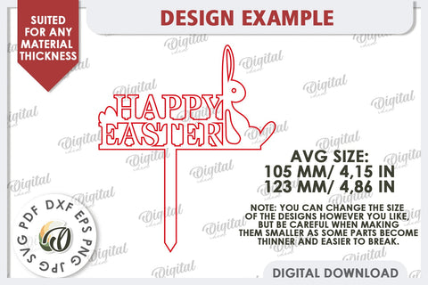 Easter Cake Topper Laser Cut. Easter Decor SVG SVG Evgenyia Guschina 