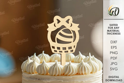 Easter Cake Topper Laser Cut. Easter Decor SVG SVG Evgenyia Guschina 