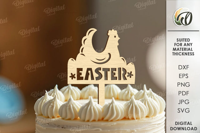 Easter Cake Topper Laser Cut. Easter Decor SVG SVG Evgenyia Guschina 