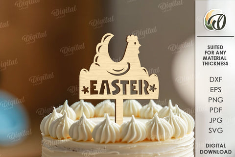 Easter Cake Topper Laser Cut. Easter Decor SVG SVG Evgenyia Guschina 
