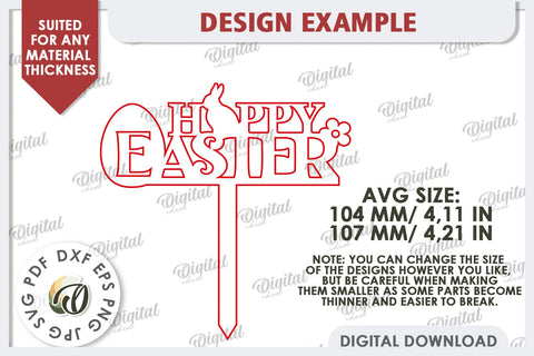 Easter Cake Topper Laser Cut. Easter Decor SVG SVG Evgenyia Guschina 