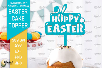 Easter Cake Topper SVG. Cupcake Topper Laser Cut SVG Evgenyia Guschina 