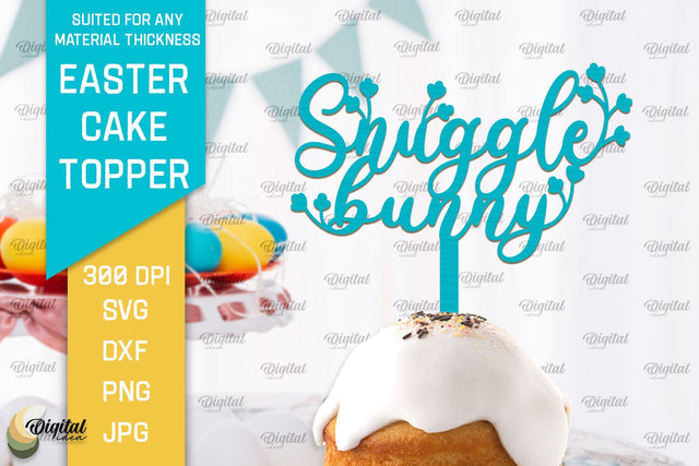 Easter Cake Topper SVG. Cupcake Topper Laser Cut SVG Evgenyia Guschina 