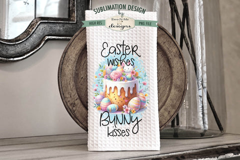 Easter Cakes Kitchen Towel Sublimation Designs | Easter Dish Towel Designs Sublimation Ewe-N-Me Designs 