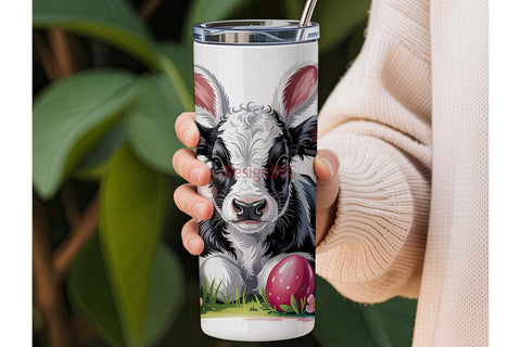 Easter Calf 20oz Tumbler Wrap Sublimation DesignSVG 