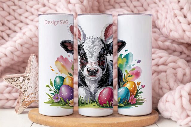 Easter Calf 20oz Tumbler Wrap Sublimation DesignSVG 