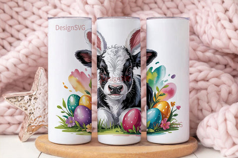 Easter Calf 20oz Tumbler Wrap Sublimation DesignSVG 