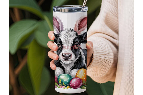 Easter Calf 20oz Tumbler Wrap Sublimation DesignSVG 