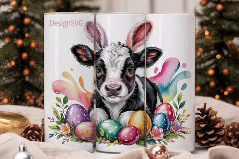 Easter Calf 20oz Tumbler Wrap Sublimation DesignSVG 