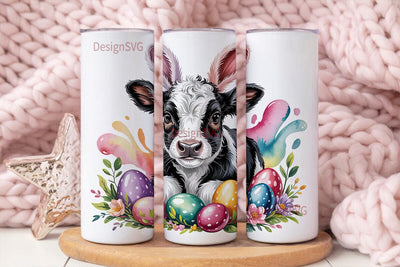 Easter Calf 20oz Tumbler Wrap Sublimation DesignSVG 