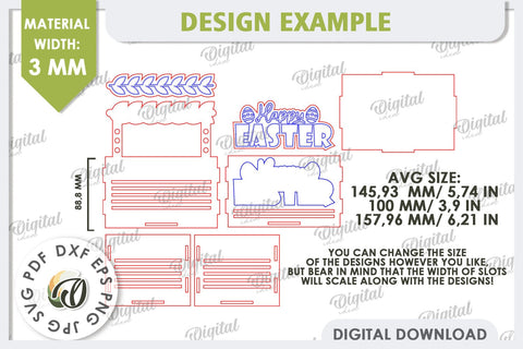 Easter Candy Box Laser Cut. Easter Treats Box SVG SVG Evgenyia Guschina 
