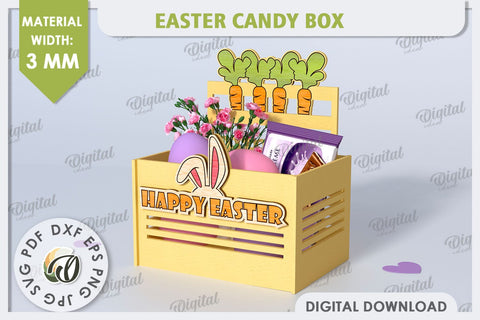 Easter Candy Box Laser Cut. Easter Treats Box SVG SVG Evgenyia Guschina 