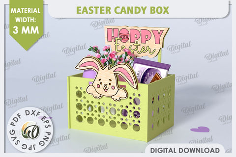 Easter Candy Box Laser Cut. Easter Treats Box SVG SVG Evgenyia Guschina 