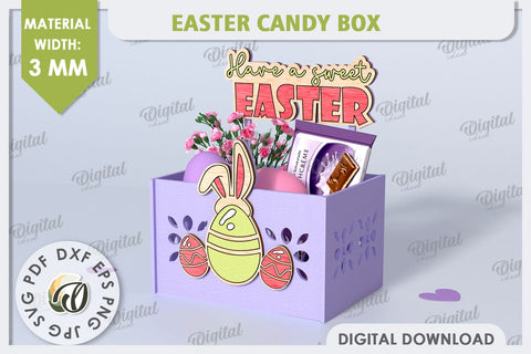 Easter Candy Box Laser Cut. Easter Treats Box SVG SVG Evgenyia Guschina 