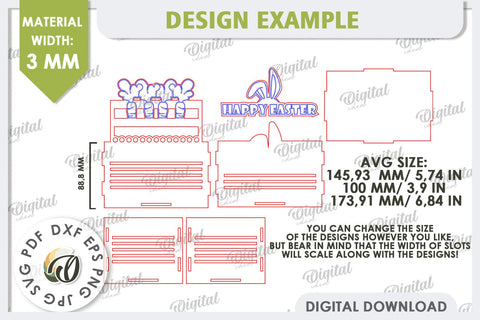 Easter Candy Box Laser Cut. Easter Treats Box SVG SVG Evgenyia Guschina 