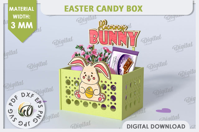 Easter Candy Box Laser Cut. Easter Treats Box SVG SVG Evgenyia Guschina 