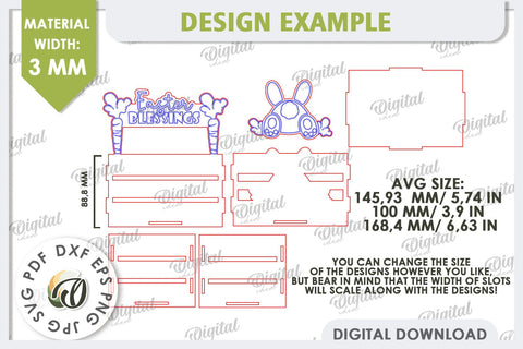 Easter Candy Box Laser Cut. Easter Treats Box SVG SVG Evgenyia Guschina 