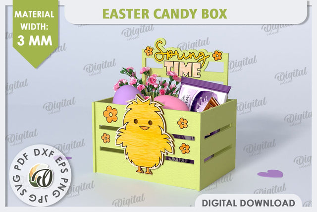 Easter Candy Box Laser Cut. Easter Treats Box SVG SVG Evgenyia Guschina 