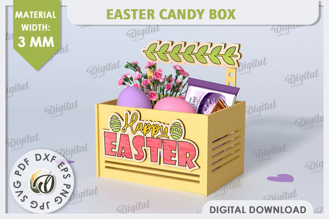 Easter Candy Box Laser Cut. Easter Treats Box SVG SVG Evgenyia Guschina 