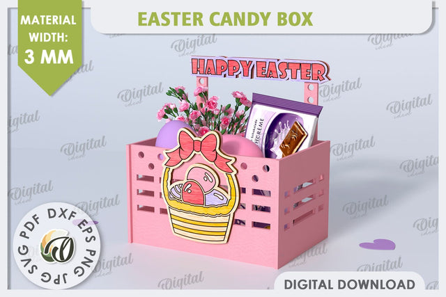 Easter Candy Box Laser Cut. Easter Treats Box SVG SVG Evgenyia Guschina 