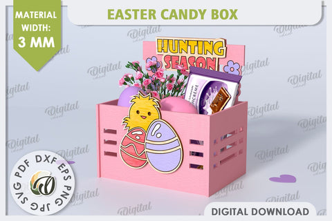 Easter Candy Box Laser Cut. Easter Treats Box SVG SVG Evgenyia Guschina 