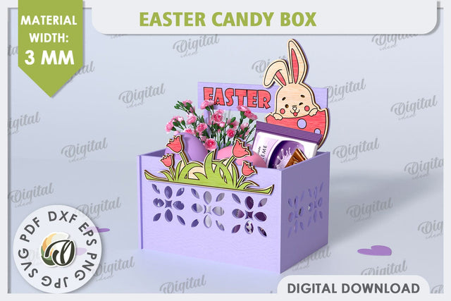 Easter Candy Box Laser Cut. Easter Treats Box SVG SVG Evgenyia Guschina 