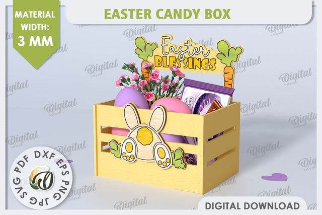 Easter Candy Box Laser Cut. Easter Treats Box SVG SVG Evgenyia Guschina 