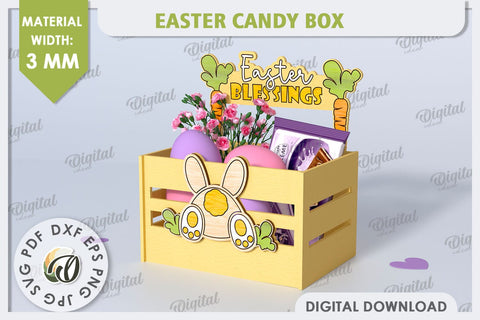 Easter Candy Box Laser Cut. Easter Treats Box SVG SVG Evgenyia Guschina 
