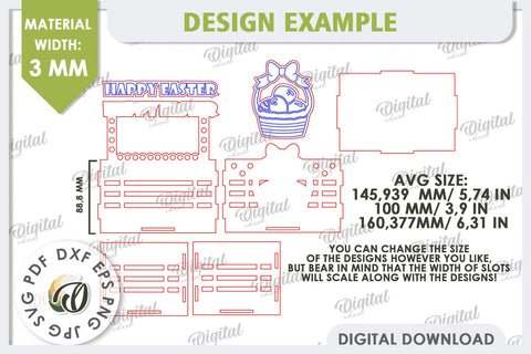 Easter Candy Boxes Laser Cut Bundle. Easter Treats Boxes SVG SVG Evgenyia Guschina 