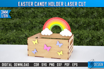 Easter Candy Holder | Candy Treat Box | Easter Bunny | CNC File SVG Fly Design 