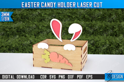 Easter Candy Holders Bundle | Candy Treat Box | Easter Bunny | CNC Files SVG Fly Design 