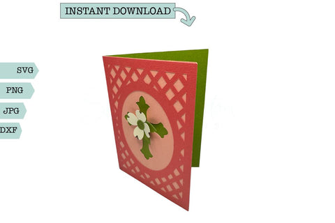 Easter Card-Cross with Flower SVG Sharia Morton Designs 