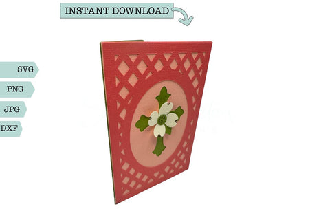 Easter Card-Cross with Flower SVG Sharia Morton Designs 