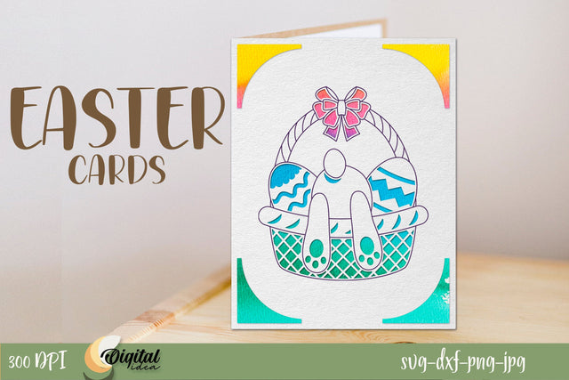 Easter Card SVG. Greeting Card Paper Cut 3D Paper Evgenyia Guschina 