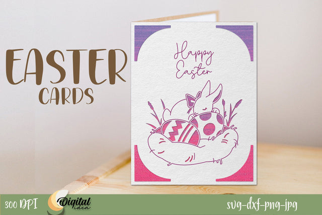 Easter Card SVG. Greeting Card Paper Cut 3D Paper Evgenyia Guschina 