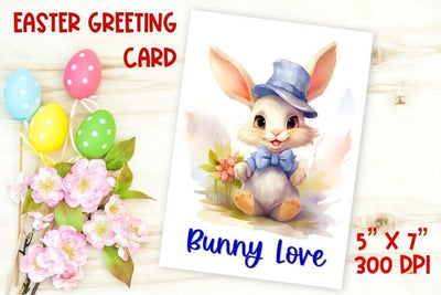 Easter card template / easter bunny png / easter sublimation Sublimation Angelina Semenova 