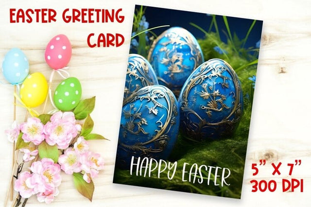 Easter card template / easter saying Happy Easter / eggs png Sublimation Angelina Semenova 
