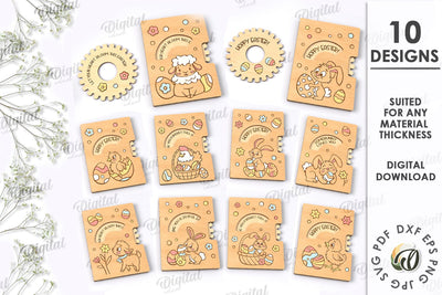 Easter Cards Laser Cut Bundle. Easter Greeting Cards SVG SVG Evgenyia Guschina 