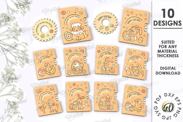 Easter Cards Laser Cut Bundle. Easter Greeting Cards SVG SVG Evgenyia Guschina 