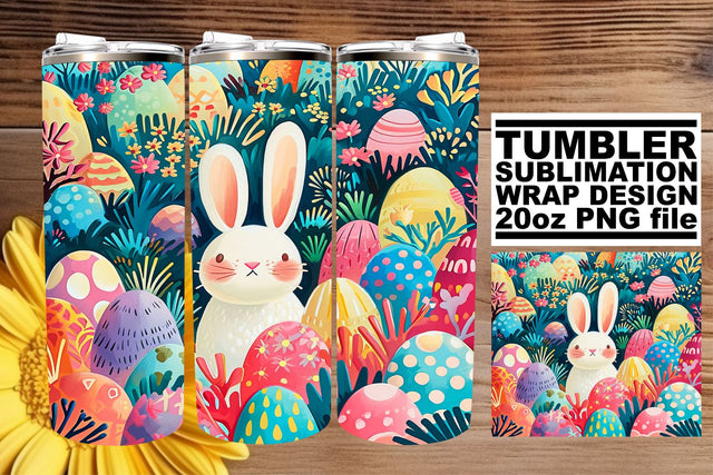 Easter Celebration Watercolor Pattern Wrap 20oz Sublimation afrosvg 