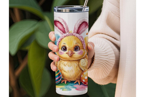 Easter Chick 20oz Tumbler Wrap Sublimation DesignSVG 