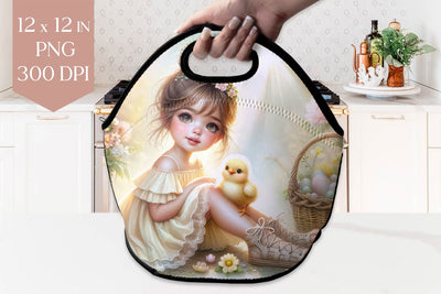 Easter Chick Lunch Bag PNG Sublimation BijouBay 