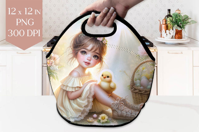 Easter Chick Lunch Bag PNG Sublimation BijouBay 