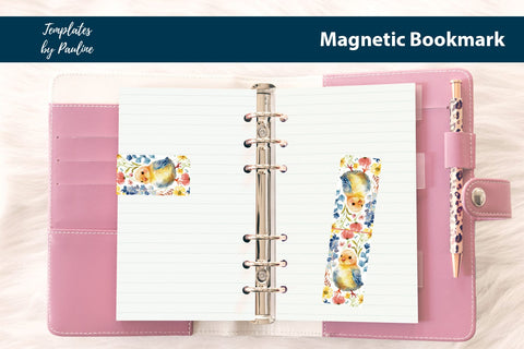 Easter Chick Printable Rectangle Magnetic Bookmark SVG Templates by Pauline 