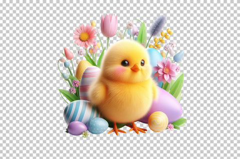 Easter Chick Sublimation Clipart Bundle Sublimation SVGArt 